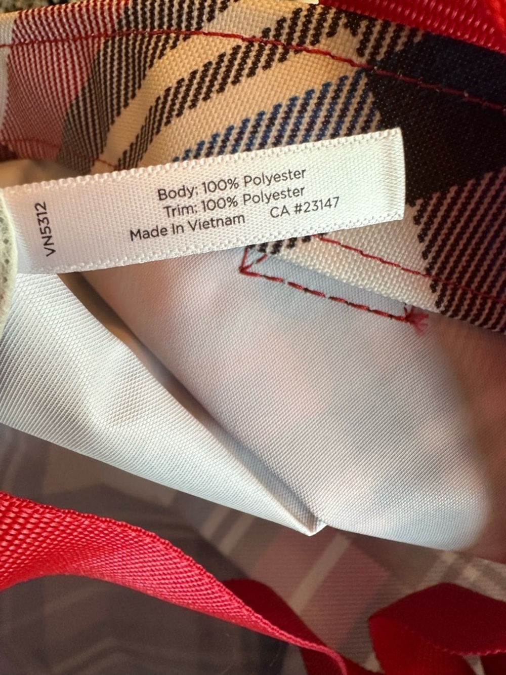 NWT Talbots Red Plaid Tote with Gold Logo - Picture 10 of 10